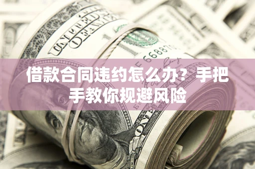 济南借款合同违约怎么办？手把手教你规避风险