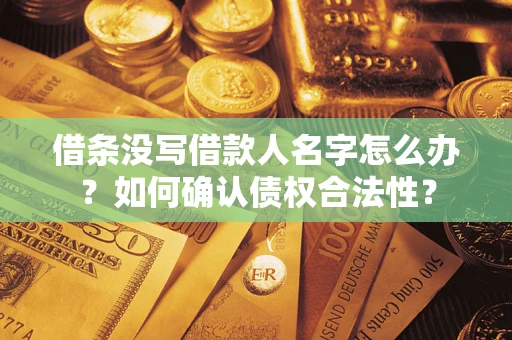 济南借条没写借款人名字怎么办？如何确认债权合法性？