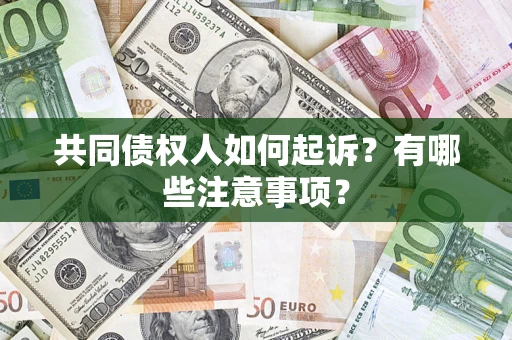 济南共同债权人如何起诉？有哪些注意事项？