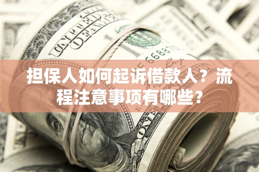 济南担保人如何起诉借款人？流程注意事项有哪些？